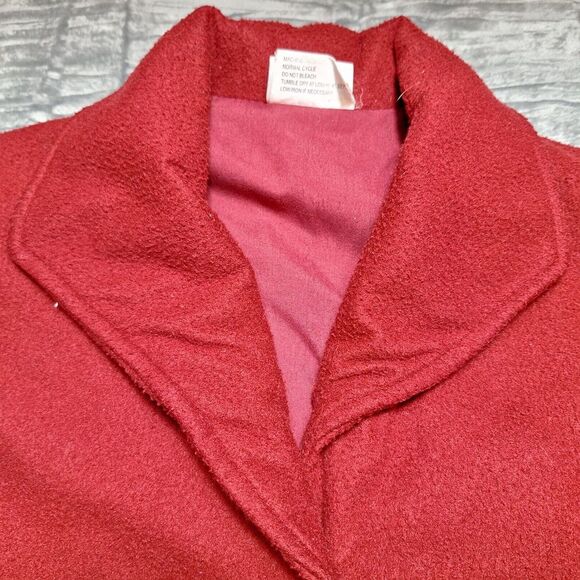 COLLECTIONS ETC Fleece Ugly Christmas Sweater Vest Sz M Red White Snowman - Picture 7 of 8